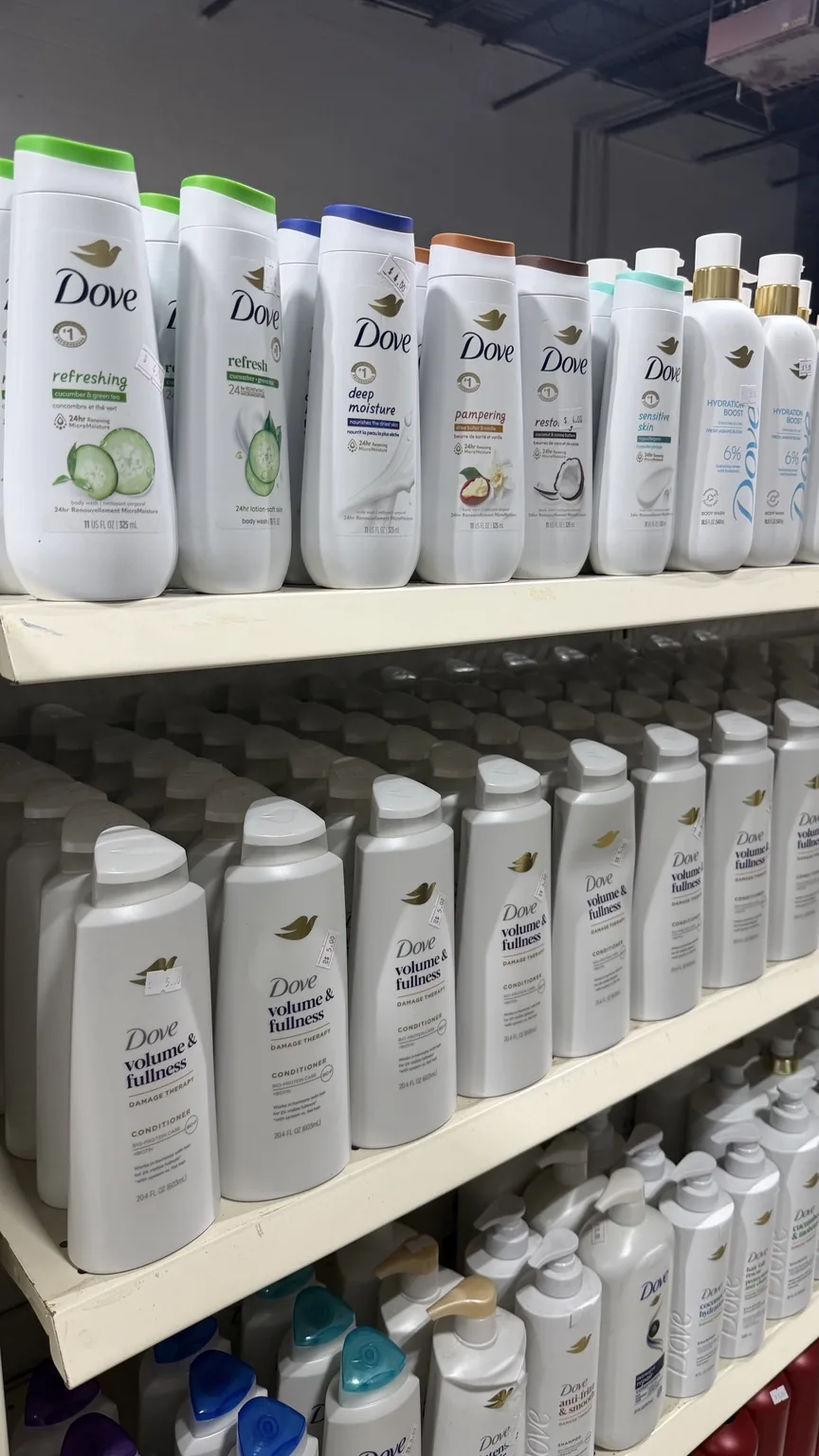 Dove personal care products on store shelves